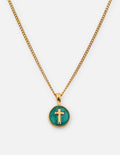Cross Pendant - Emerald Agape Necklace