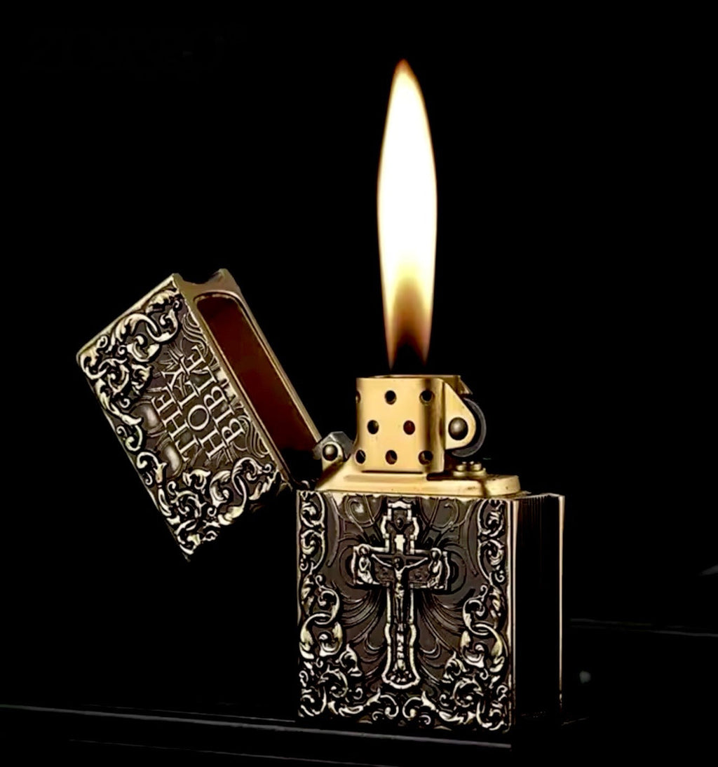The Holy Bible - Engraved Bronze Lighter