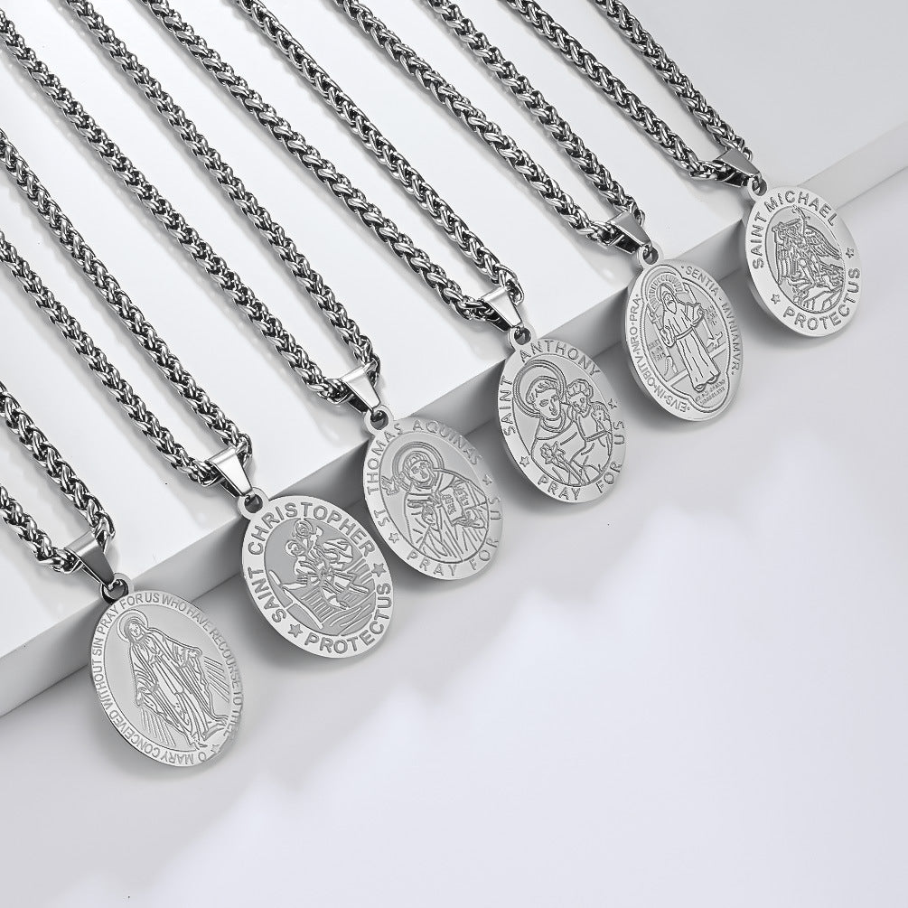 Women's & Men's God's Holy Guardian - Titanium Steel Design Pendant