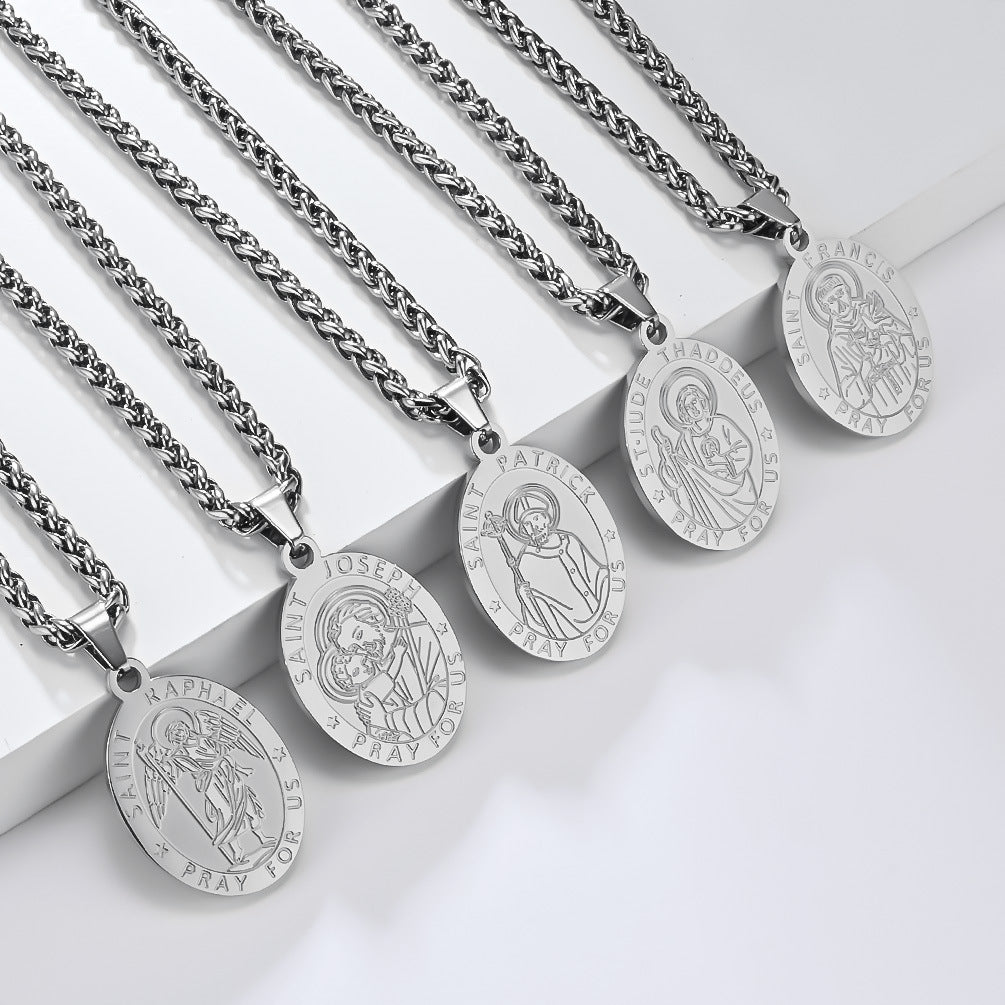 Women's & Men's God's Holy Guardian - Titanium Steel Design Pendant