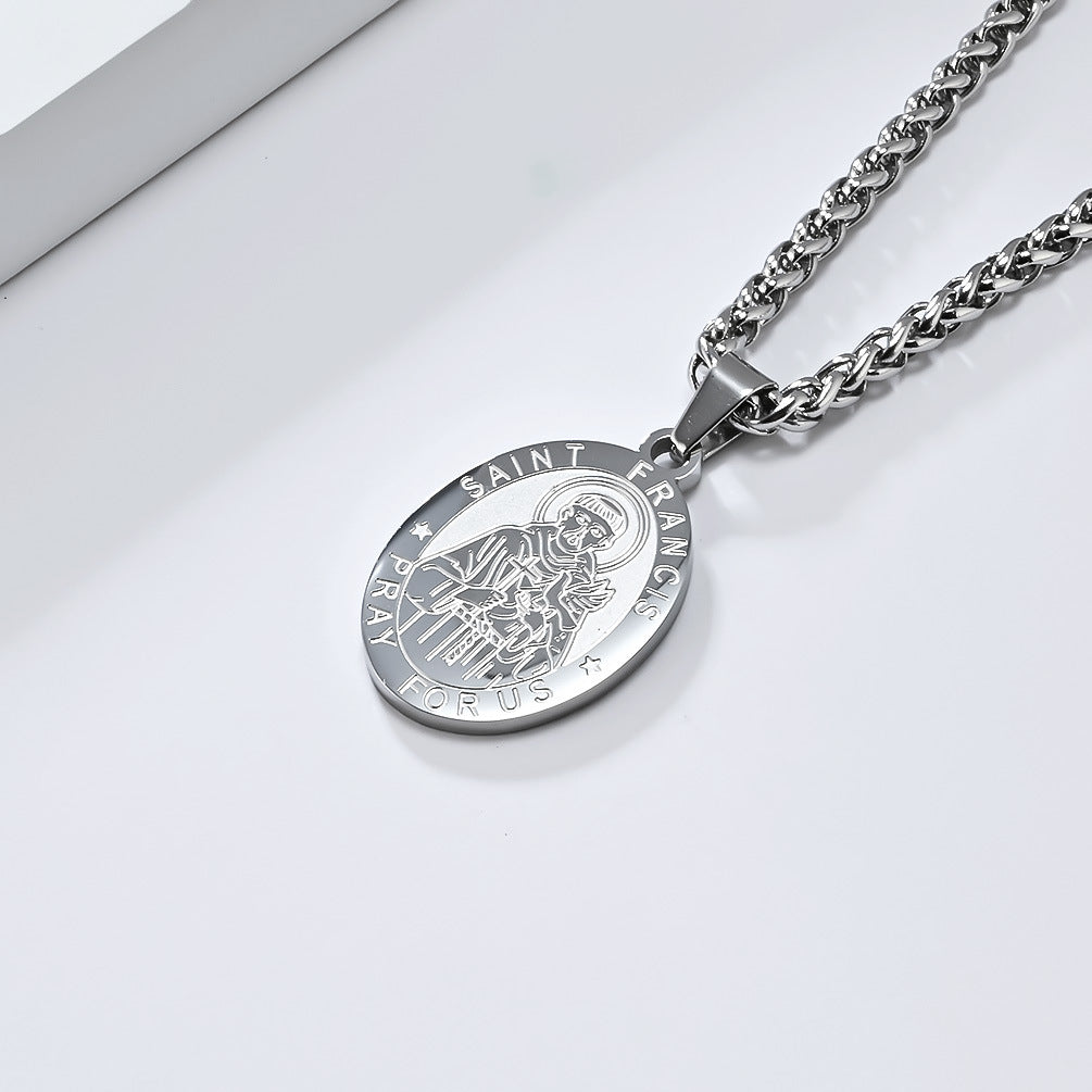 Women's & Men's God's Holy Guardian - Titanium Steel Design Pendant