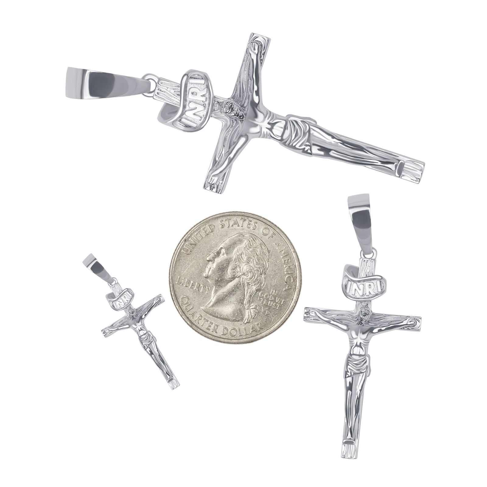 Jesus Crucifix - Cross Pendant in 925 Sterling Silver