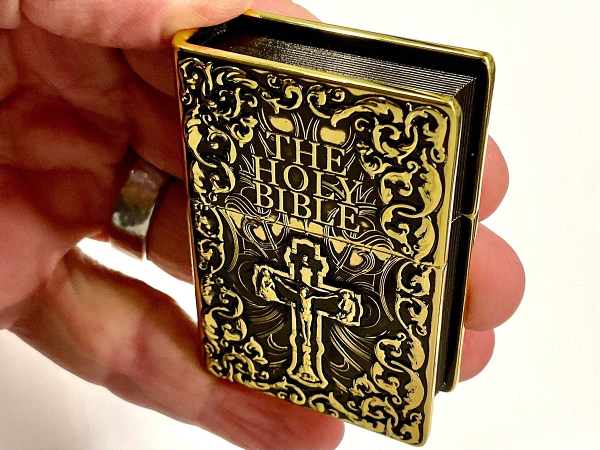 The Holy Bible - Engraved Bronze Lighter
