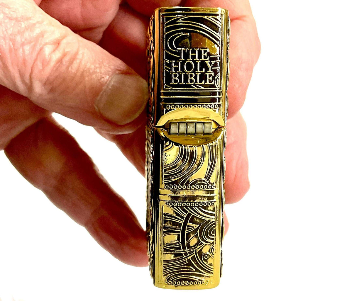 The Holy Bible - Engraved Bronze Lighter