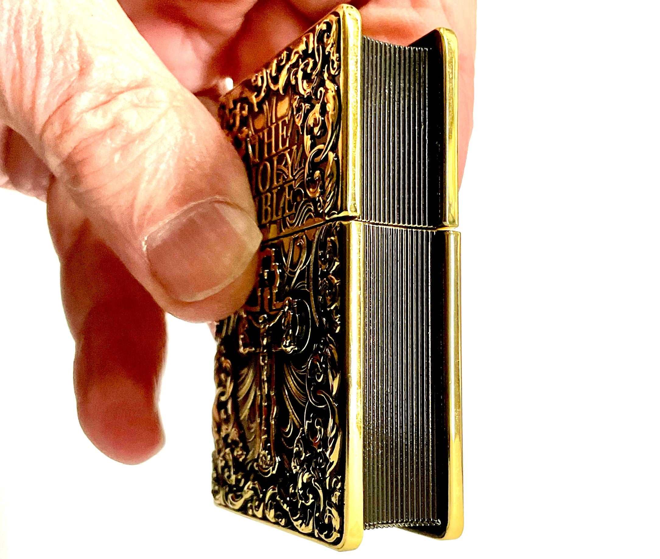 The Holy Bible - Engraved Bronze Lighter