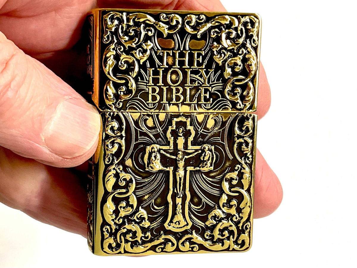 The Holy Bible - Engraved Bronze Lighter