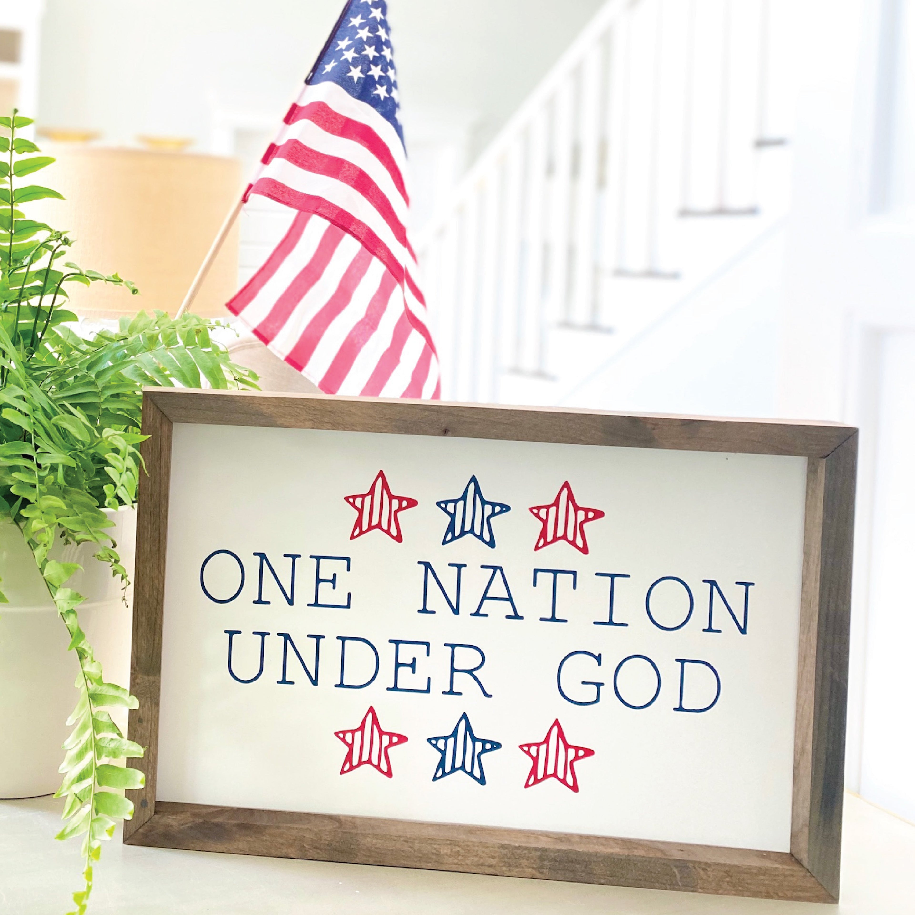 One Nation Under God - Framed Wall Art